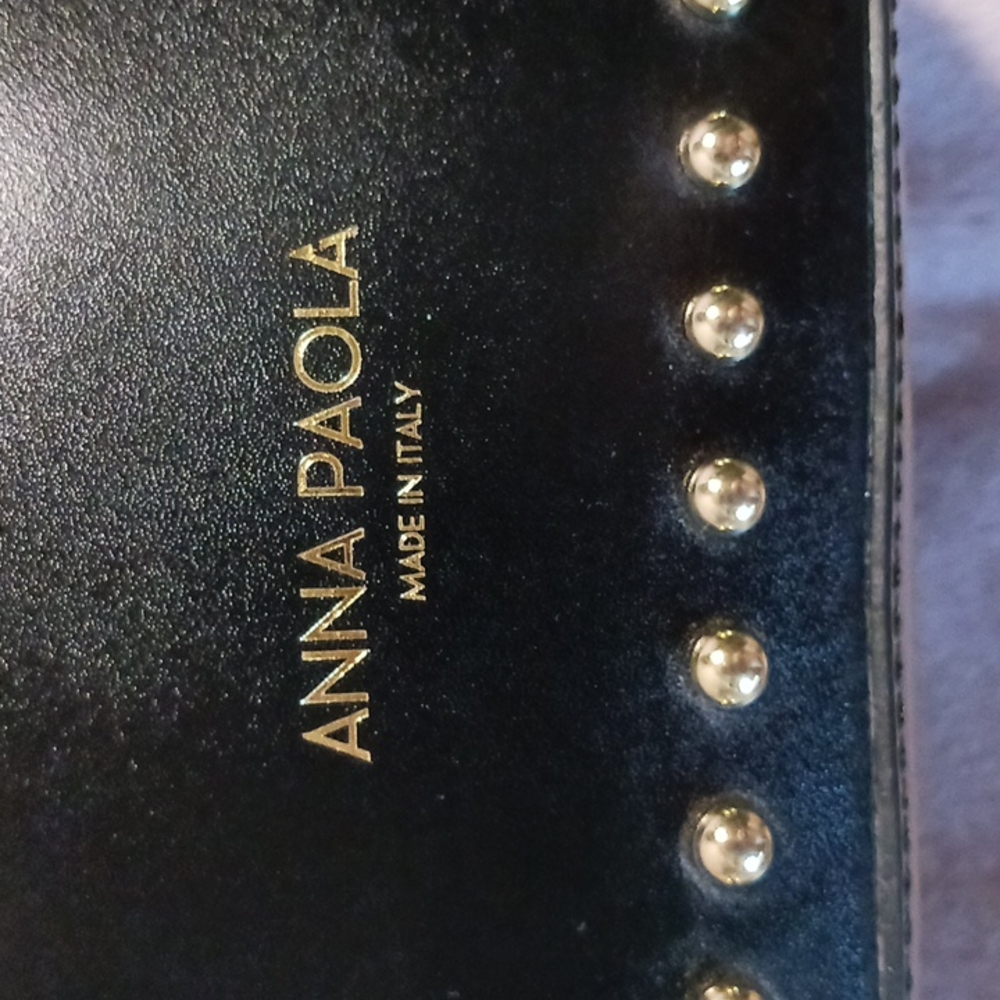 Gorgeous! ANNA PAOLA Genuine Leather Bucket Drawstring Bag. Made In Italy 🇮🇹 - Picture 3 of 9